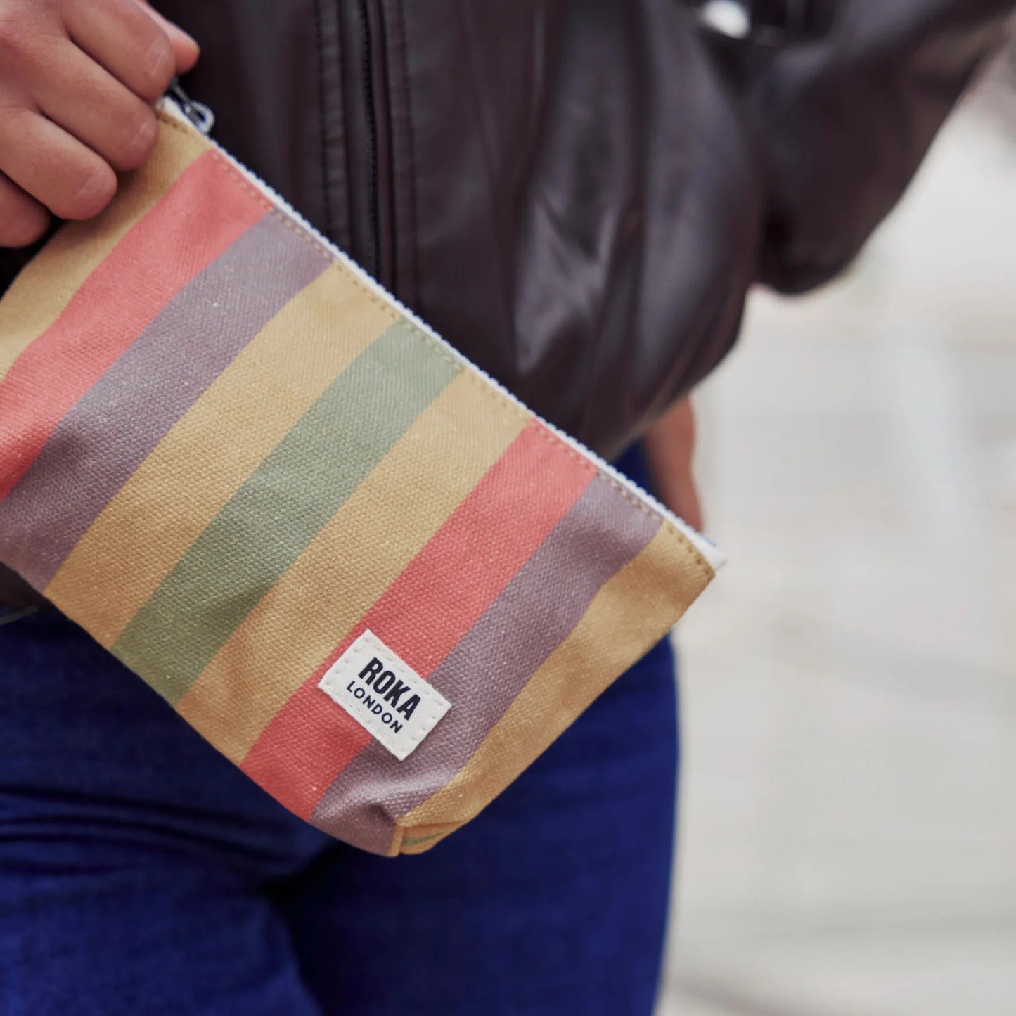 Maida Vale Pouch | Faded Stripe