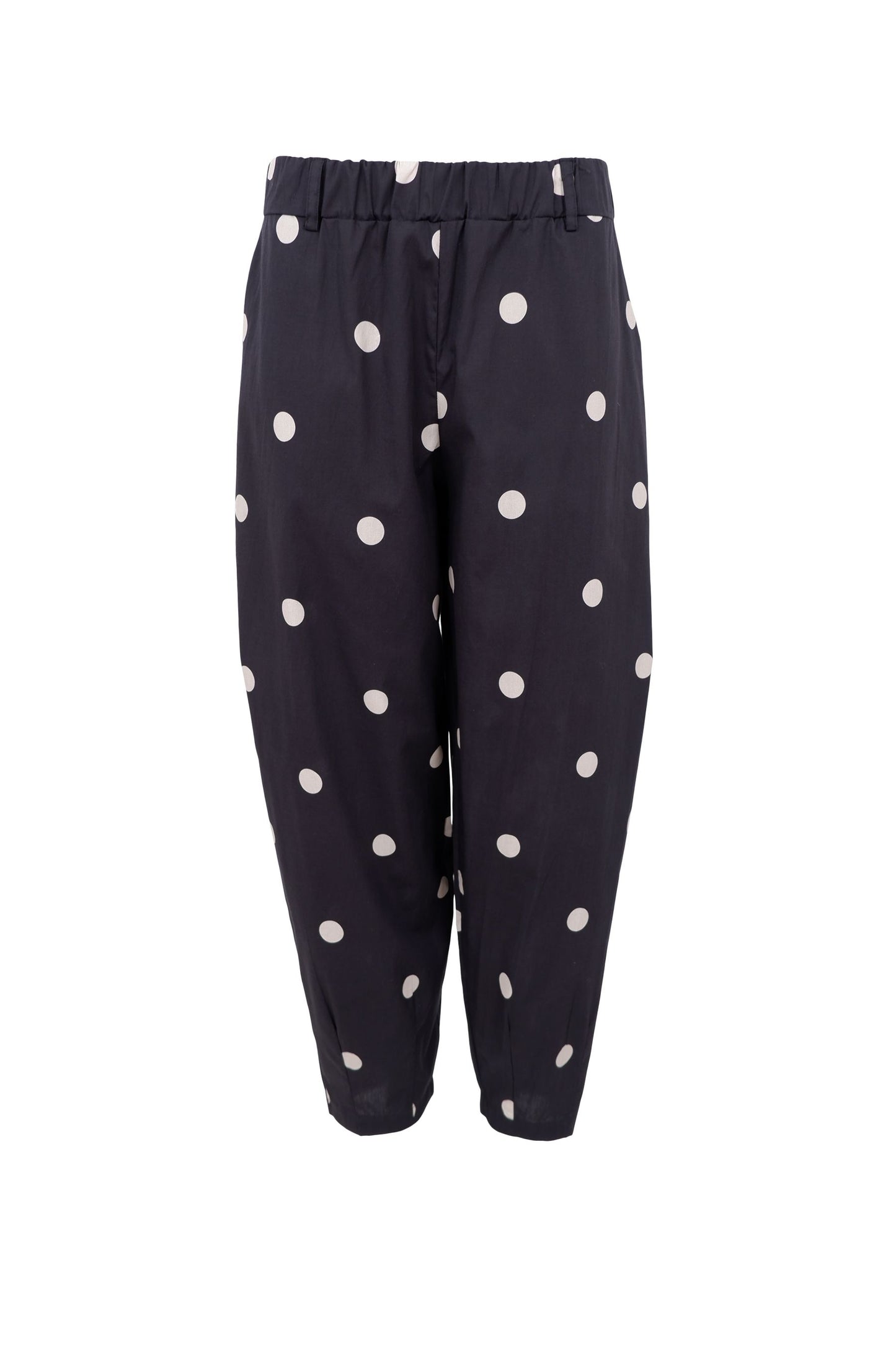 Abbie Barrel Pants | Black Dot Trousers Black Colour