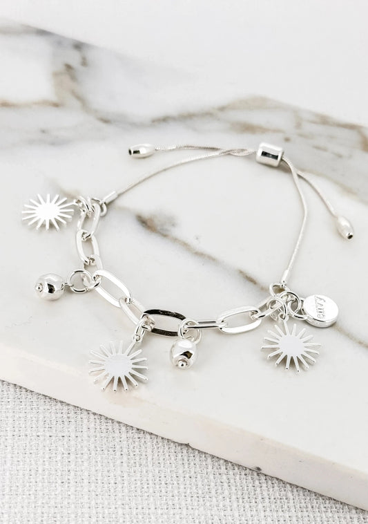 Adjustable Charm Bracelet | Silver Bracelets Envy