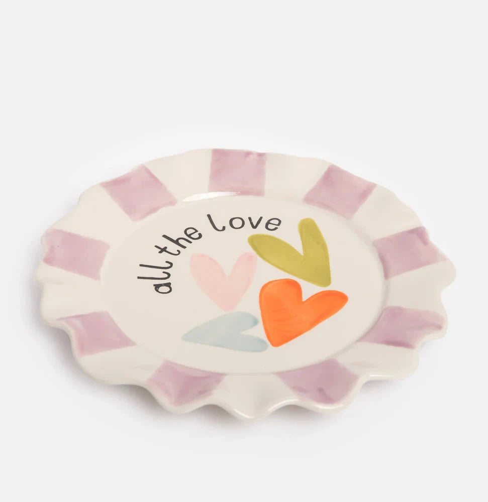 All the Love Heart Plate Plate Caroline Gardner