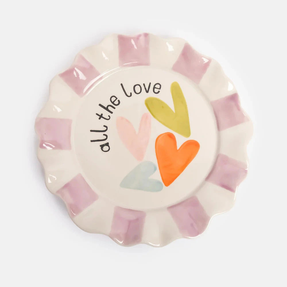 All the Love Heart Plate Plate Caroline Gardner