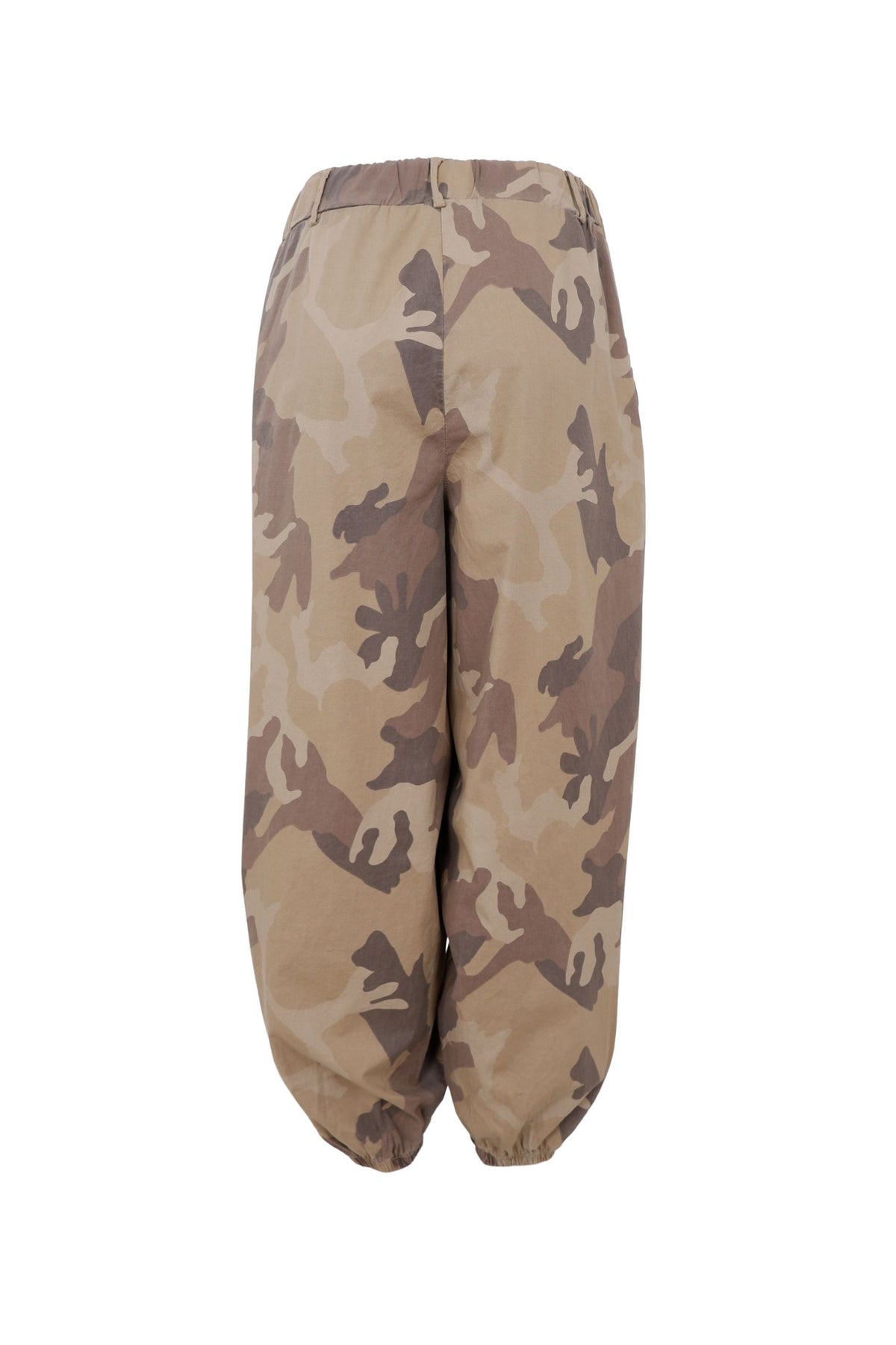 Ally Balloon Pant | Brown Camouflage Trousers Black Colour