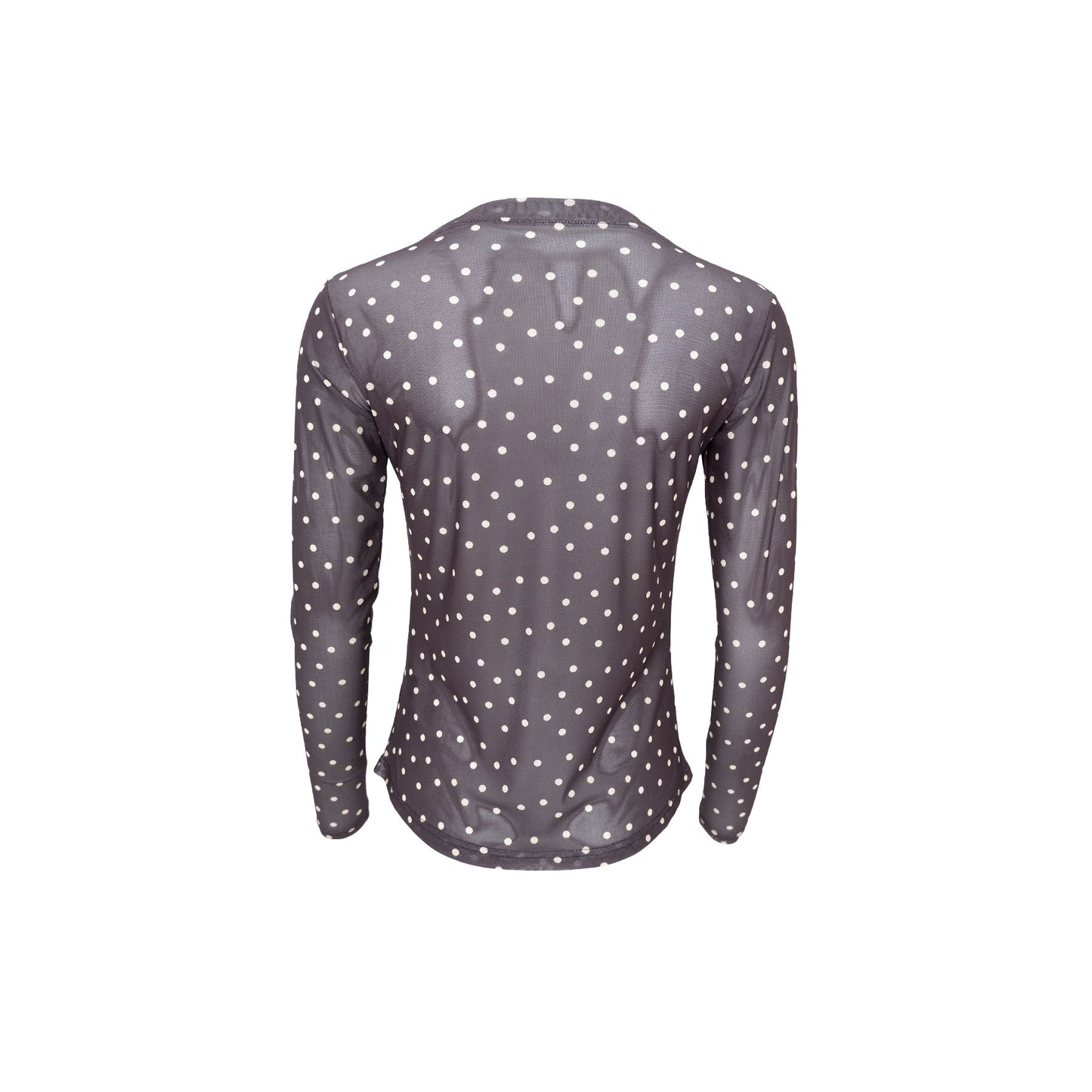 Annie Mesh Blouse | Coffee Dot Shirts & Tops Black Colour