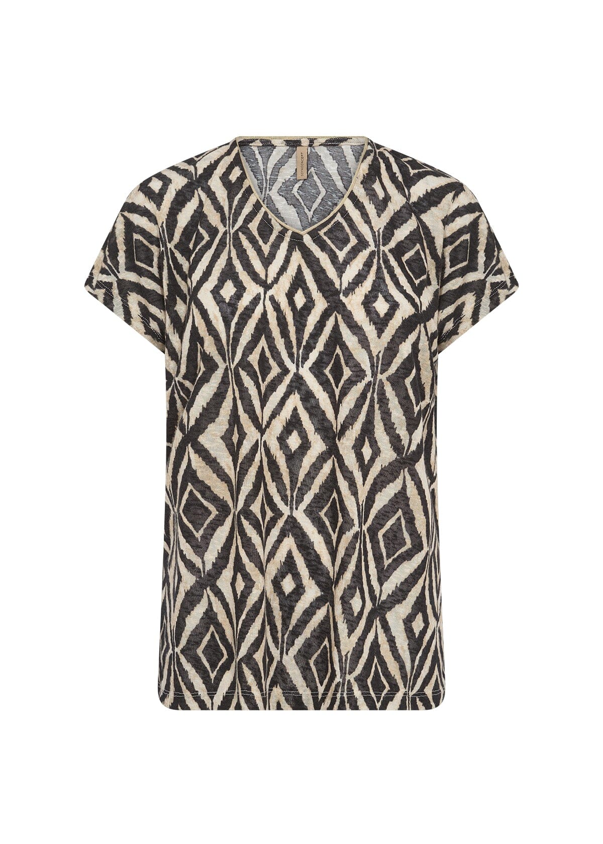Aretha Top | Black Combi Blouse Soya Concept