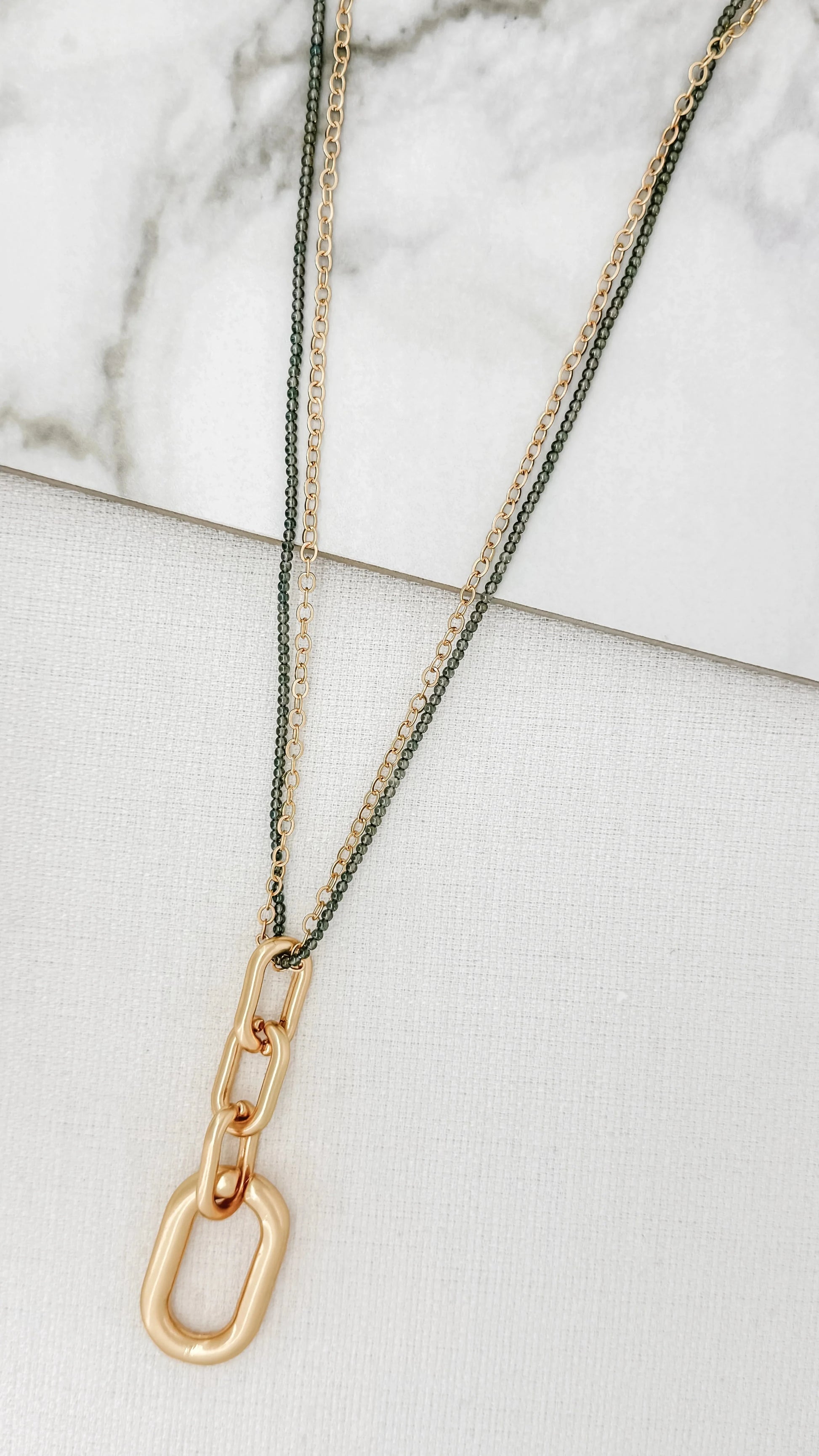 Beaded Chain Necklace | Gold Necklaces Envy