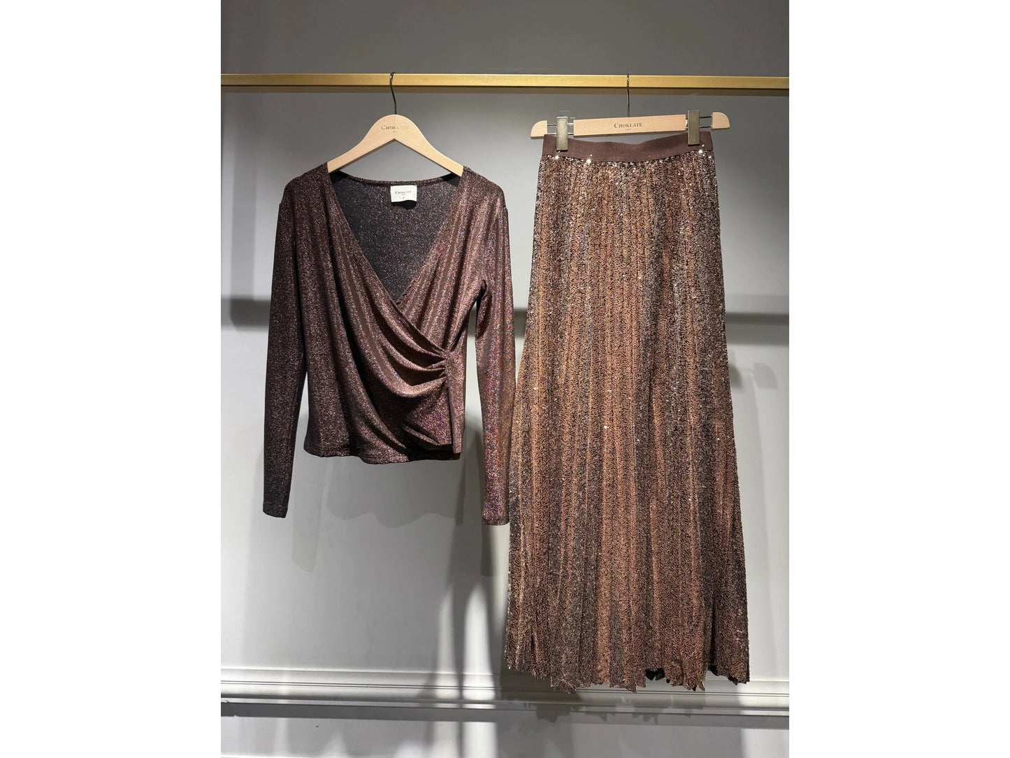 Belle Sequin Skirt | Chocolate Skirt Parisienne Collection