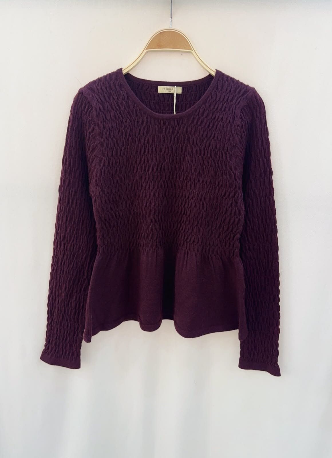 Bernella Peplum Top | 3 Colours Knitwear Parisienne Collection