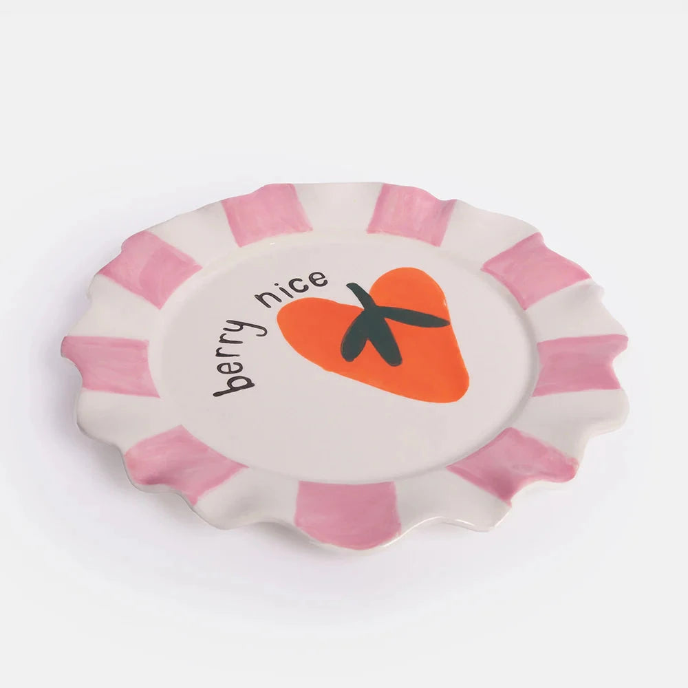 Berry Nice Heart Plate Plate Caroline Gardner