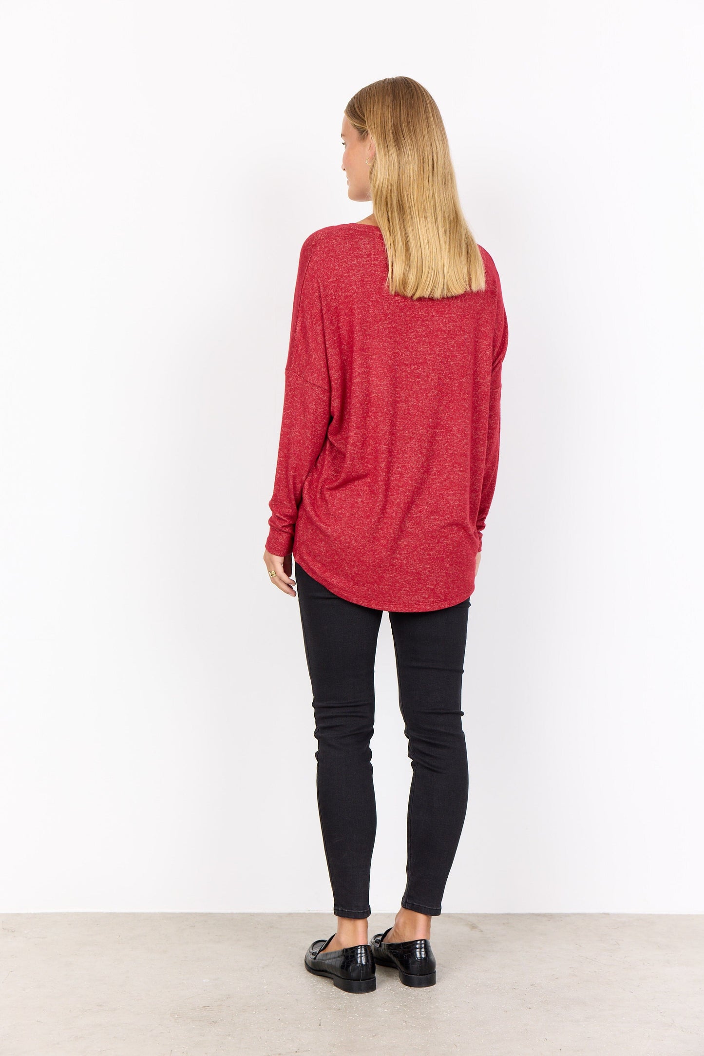 Biara Blouse | Red Melange Blouse Soya Concept