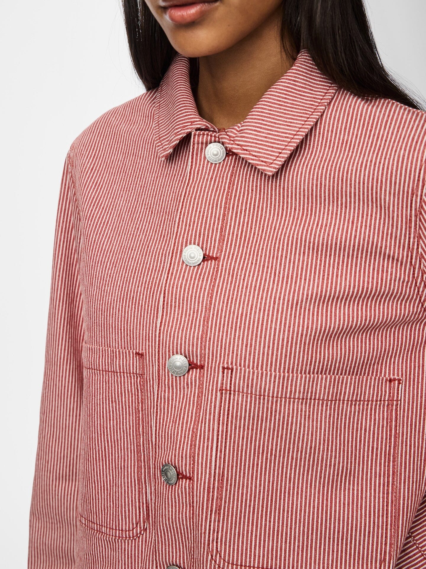 Billo Denim Jacket | Chilli Oil/Cloud Dancer Coat Pieces