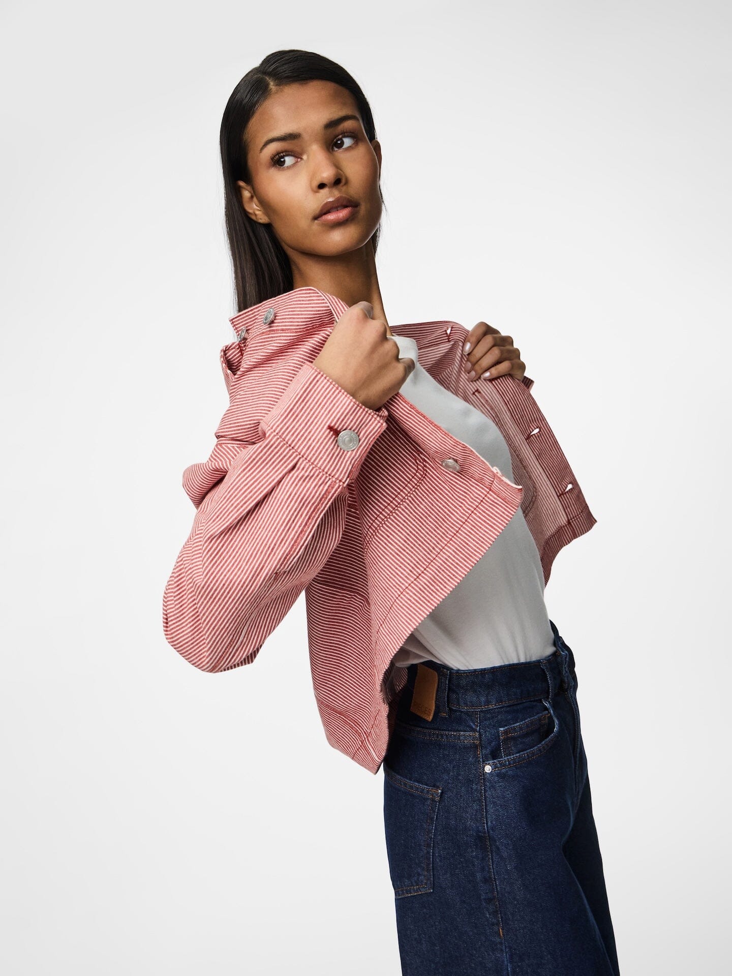 Billo Denim Jacket | Chilli Oil/Cloud Dancer Coat Pieces