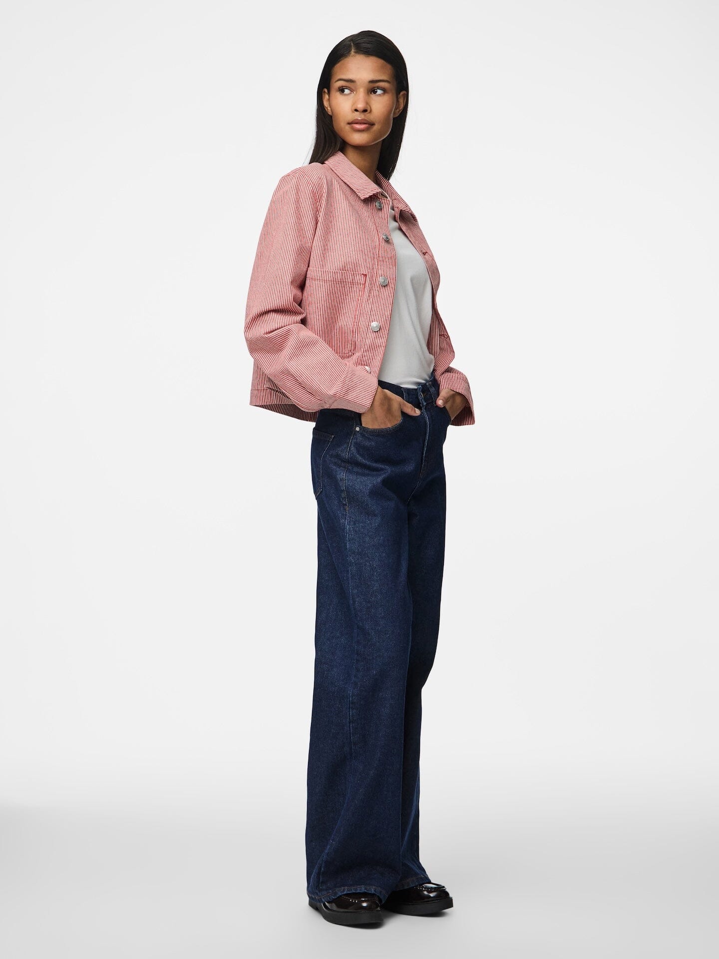 Billo Denim Jacket | Chilli Oil/Cloud Dancer Coat Pieces