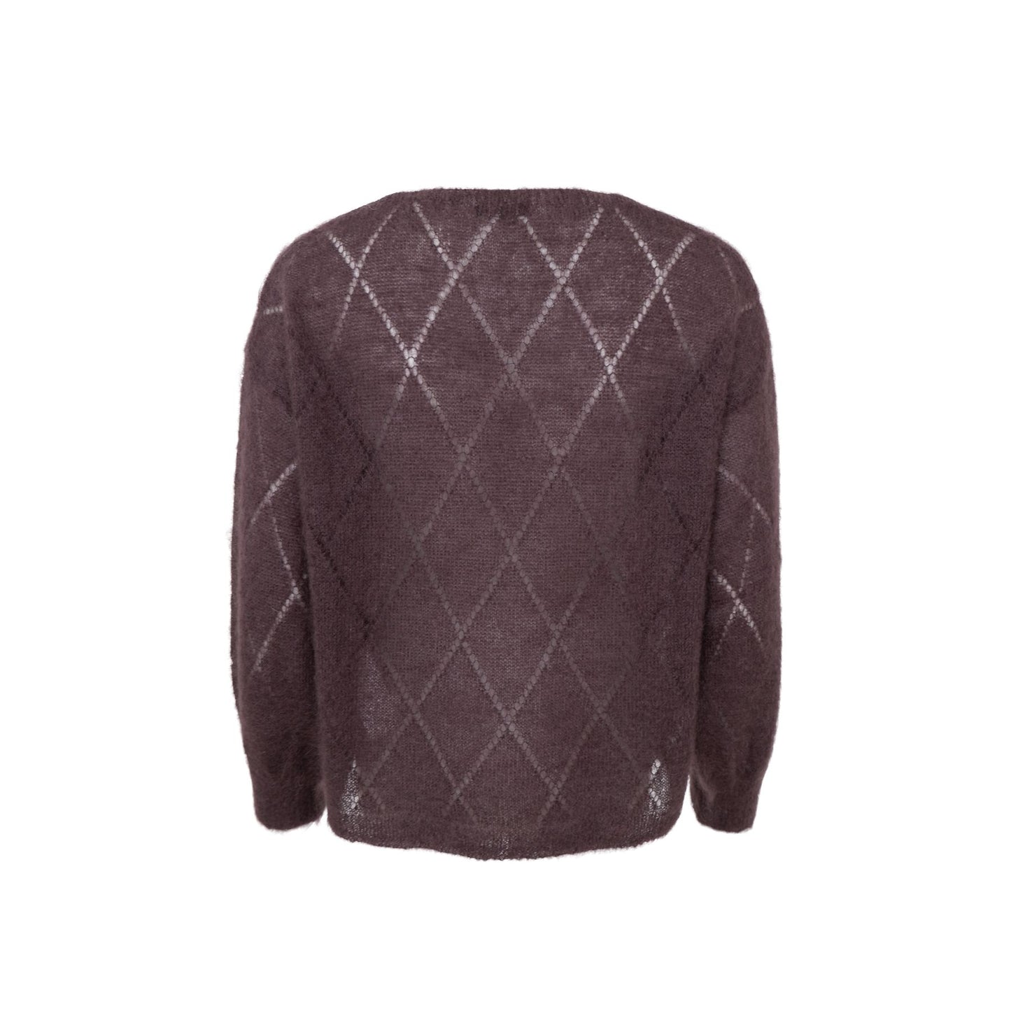 Bjoerk Argyle Jumper | Coffee Cardigan Black Colour