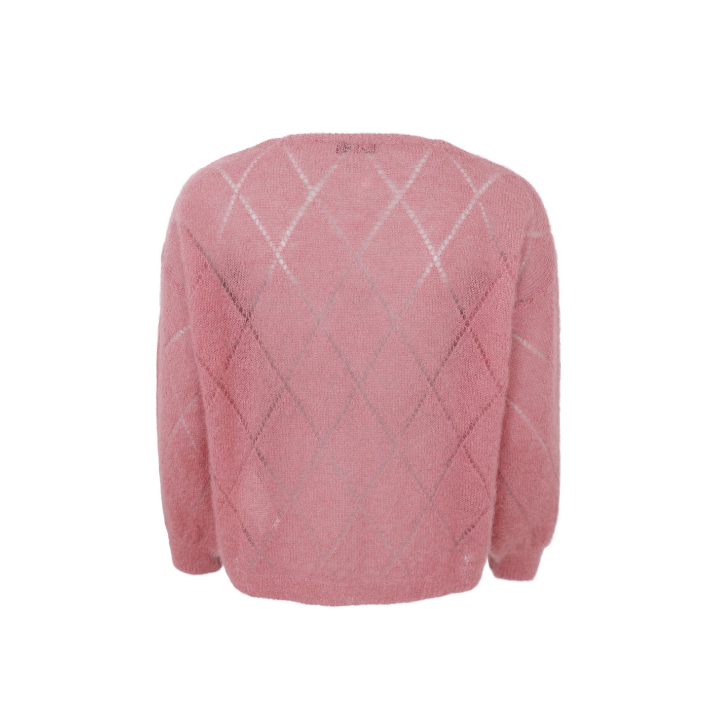 Bjoerk Argyle Jumper | Warm Rose Jumper Black Colour