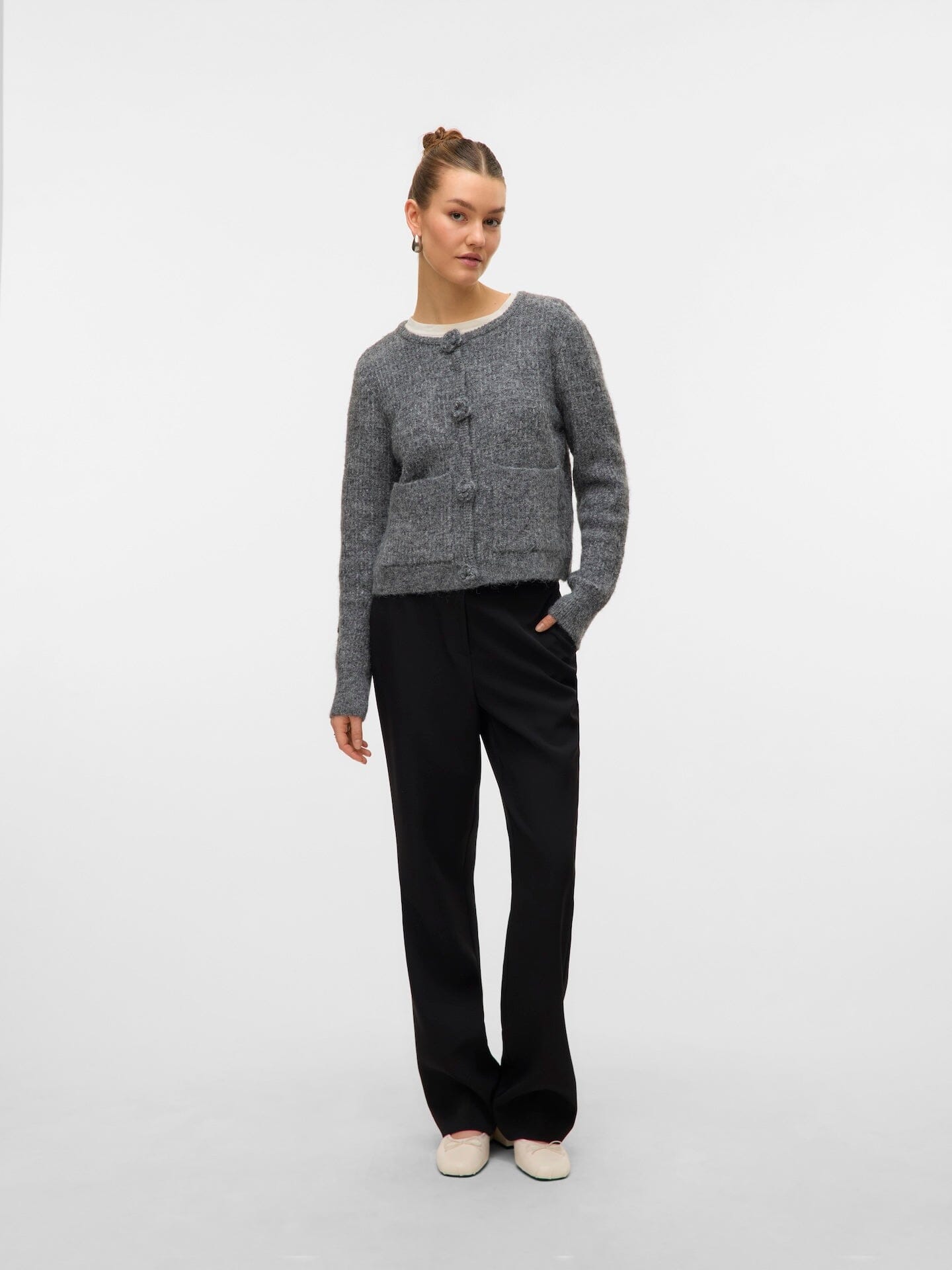 Blossom Cardigan | Medium Grey Cardigan Vero Moda