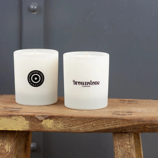 Boxed Candle | Nordic Birch & Fir Cone Candle Brownstone London