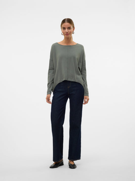 Breeze Zip Blouse | Balsam Green Shirts & Tops Vero Moda