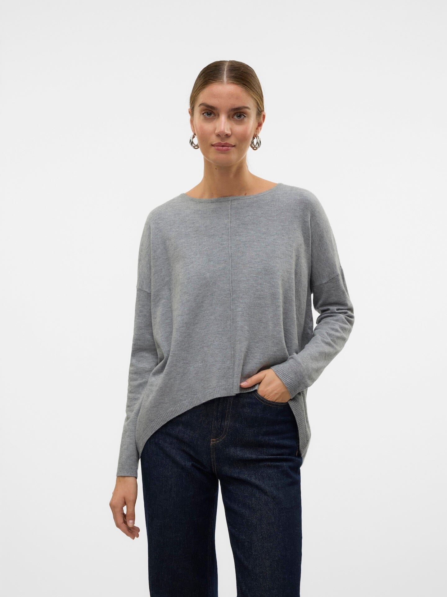 Breeze Zip Blouse | Medium Grey Shirts & Tops Vero Moda