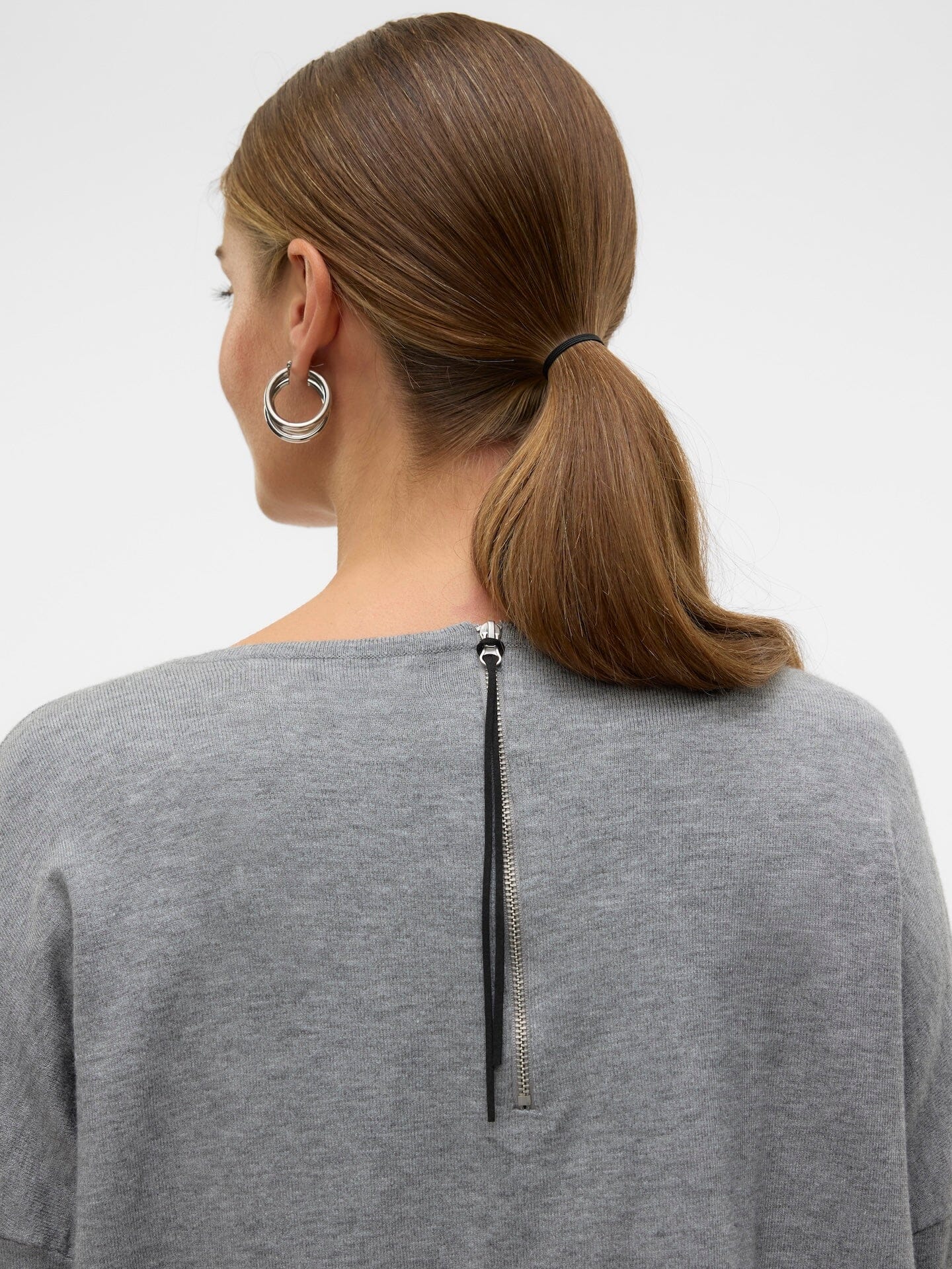 Breeze Zip Blouse | Medium Grey Shirts & Tops Vero Moda