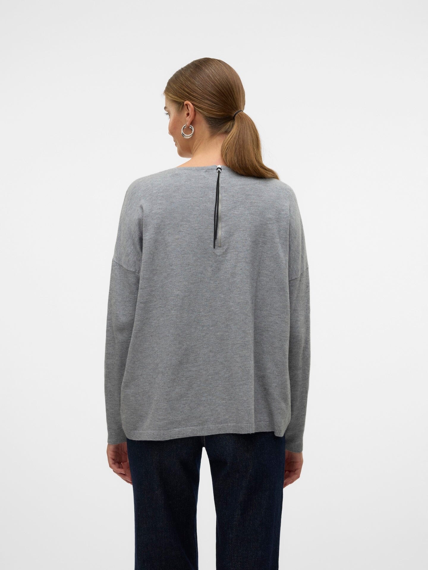 Breeze Zip Blouse | Medium Grey Shirts & Tops Vero Moda