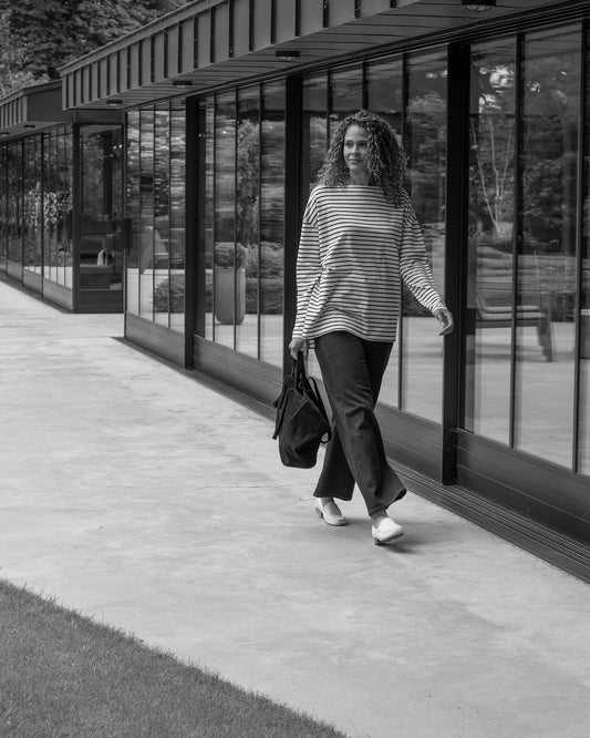 Bryony Stripe Top | Navy/Cream Shirts & Tops Chalk