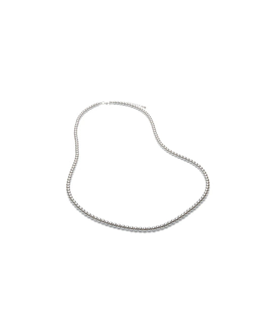 Burley Long Beaded Necklace | Grey Necklace Chalk