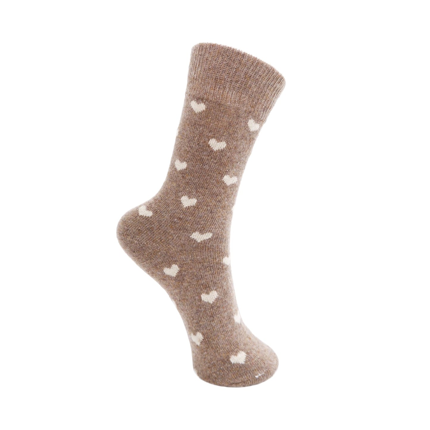 Cai Heart Wool Sock | 2 Colours Socks Black Colour