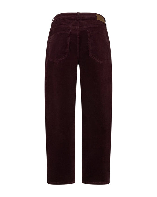 Caitlina Trousers | Burgundy Pants Red Button