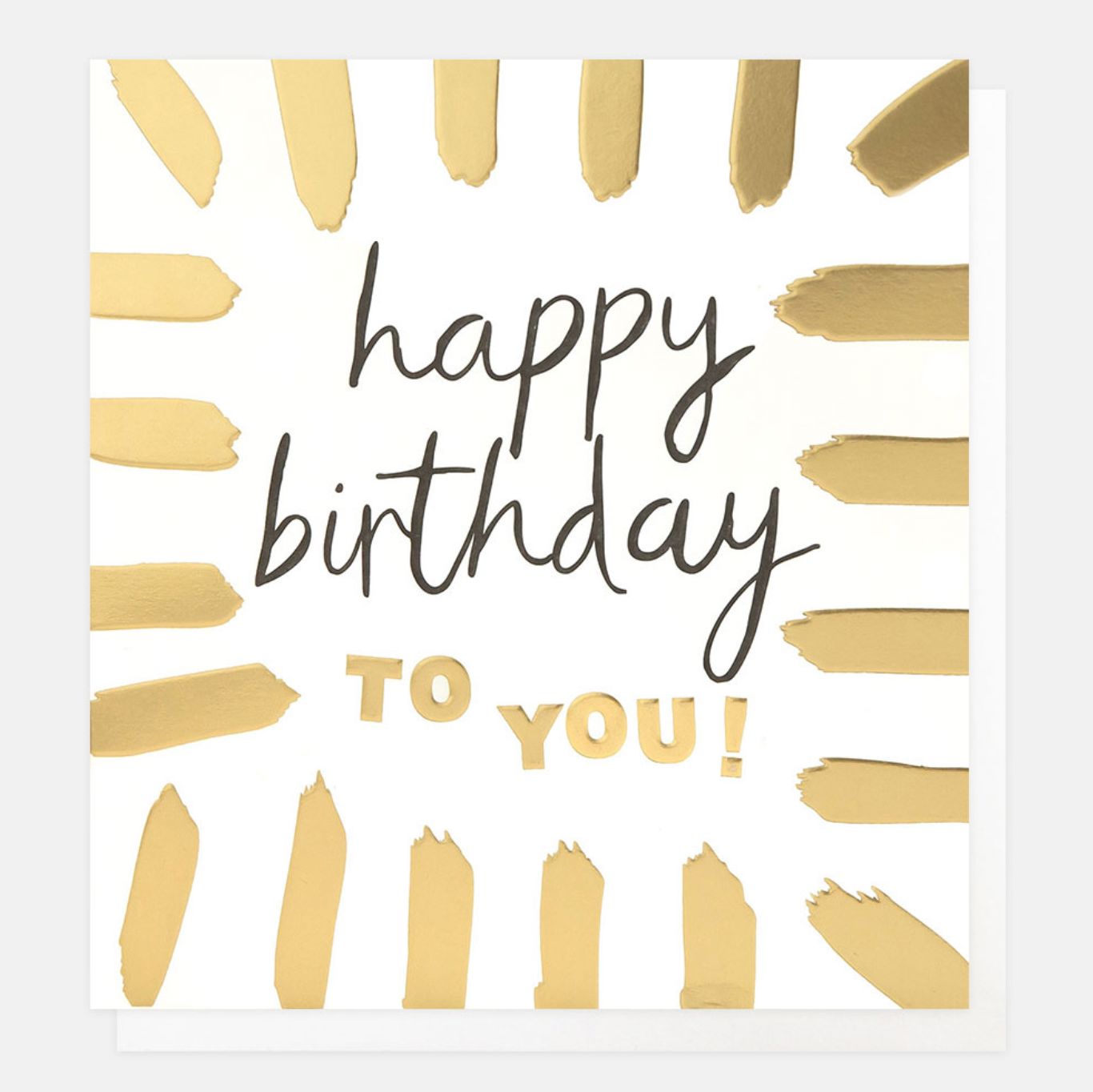 Card | Happy Birthday Gold Burst Greeting card Caroline Gardner