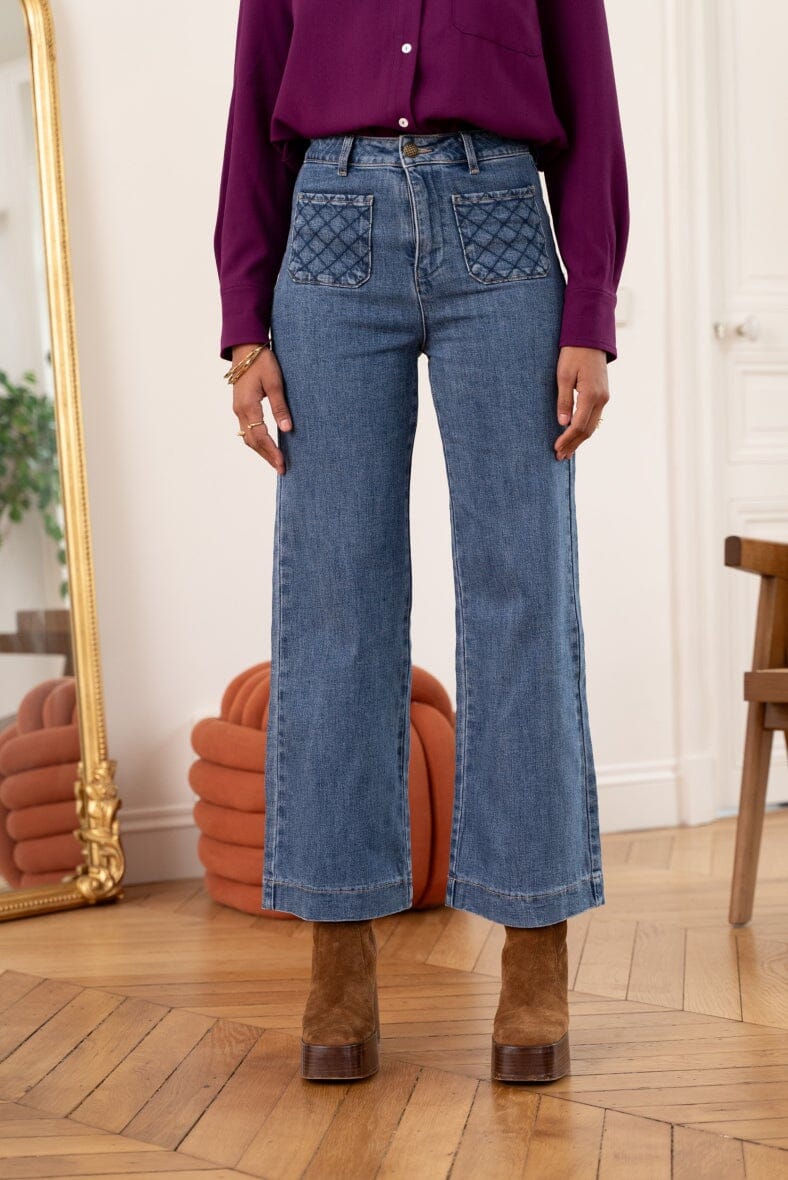 Celine Flare Jeans | 3 Colours Jeans Parisienne Collection Denim Blue UK 6 - 34