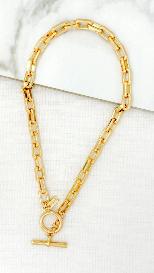 Chain T Bar Necklace | Gold Necklaces Envy