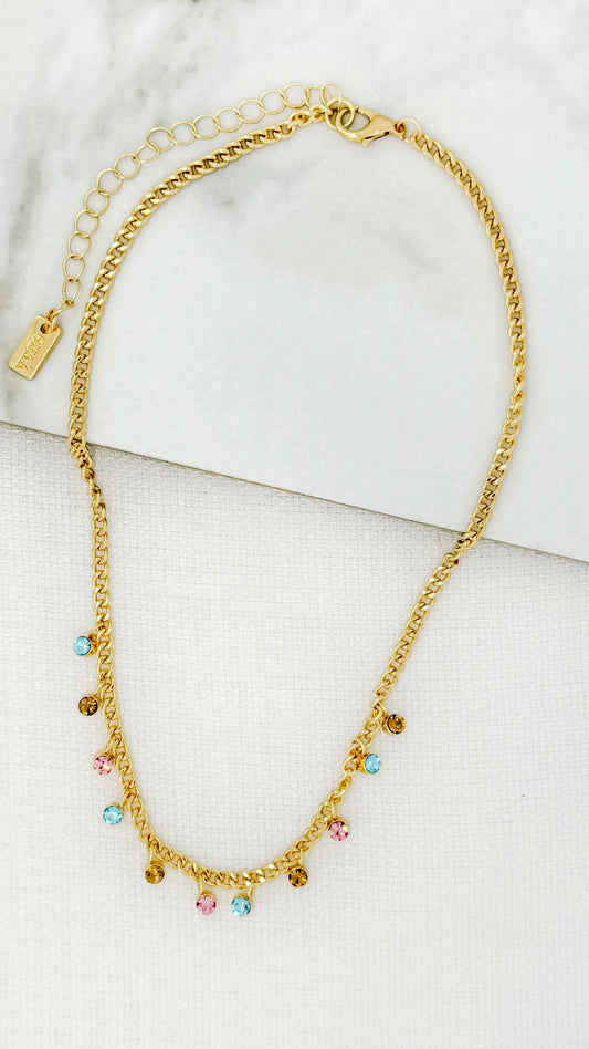 Charm Necklace | Gold/Multi Necklaces Envy