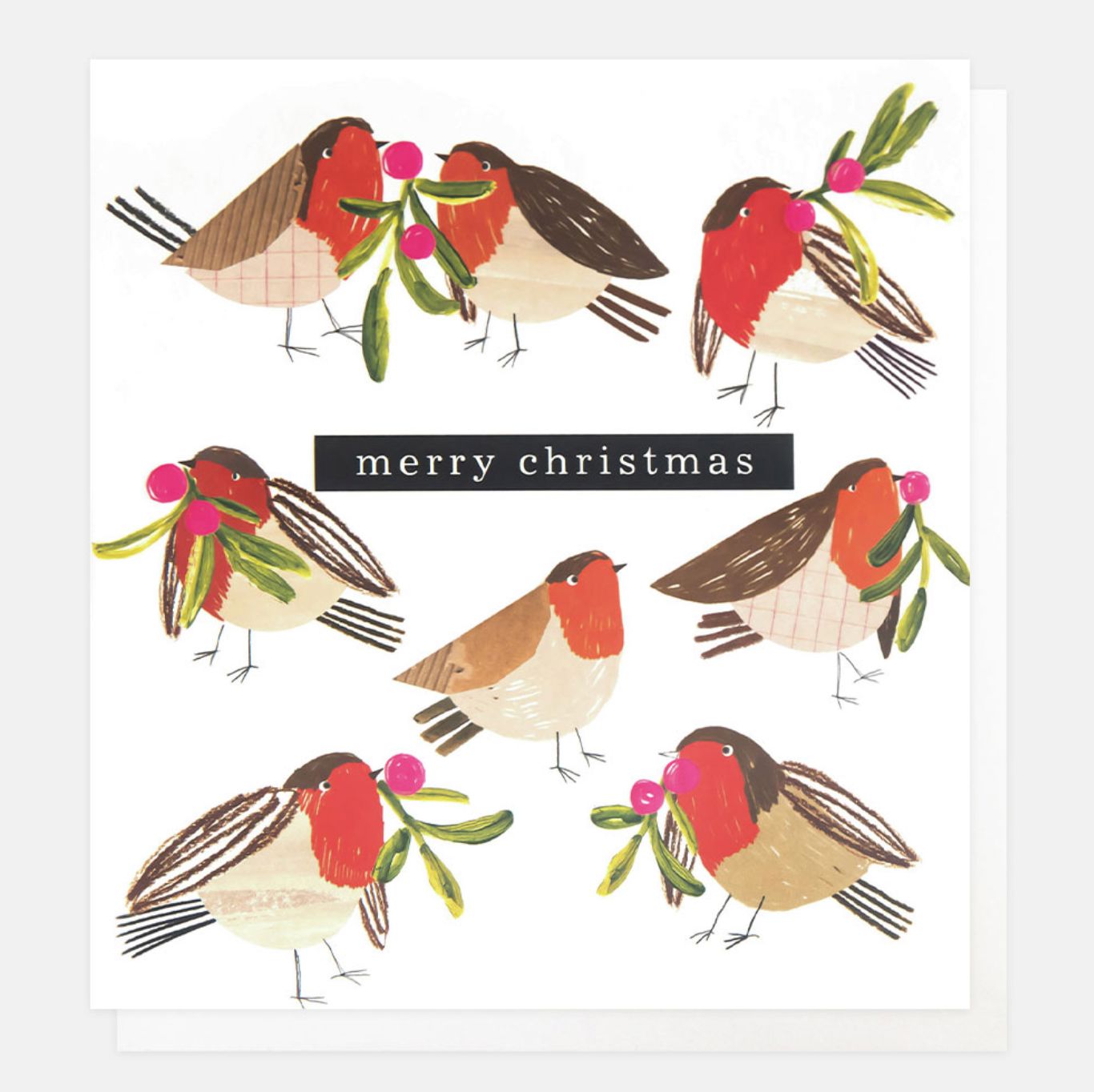 Christmas Card | Robin Collage Greeting card Caroline Gardner