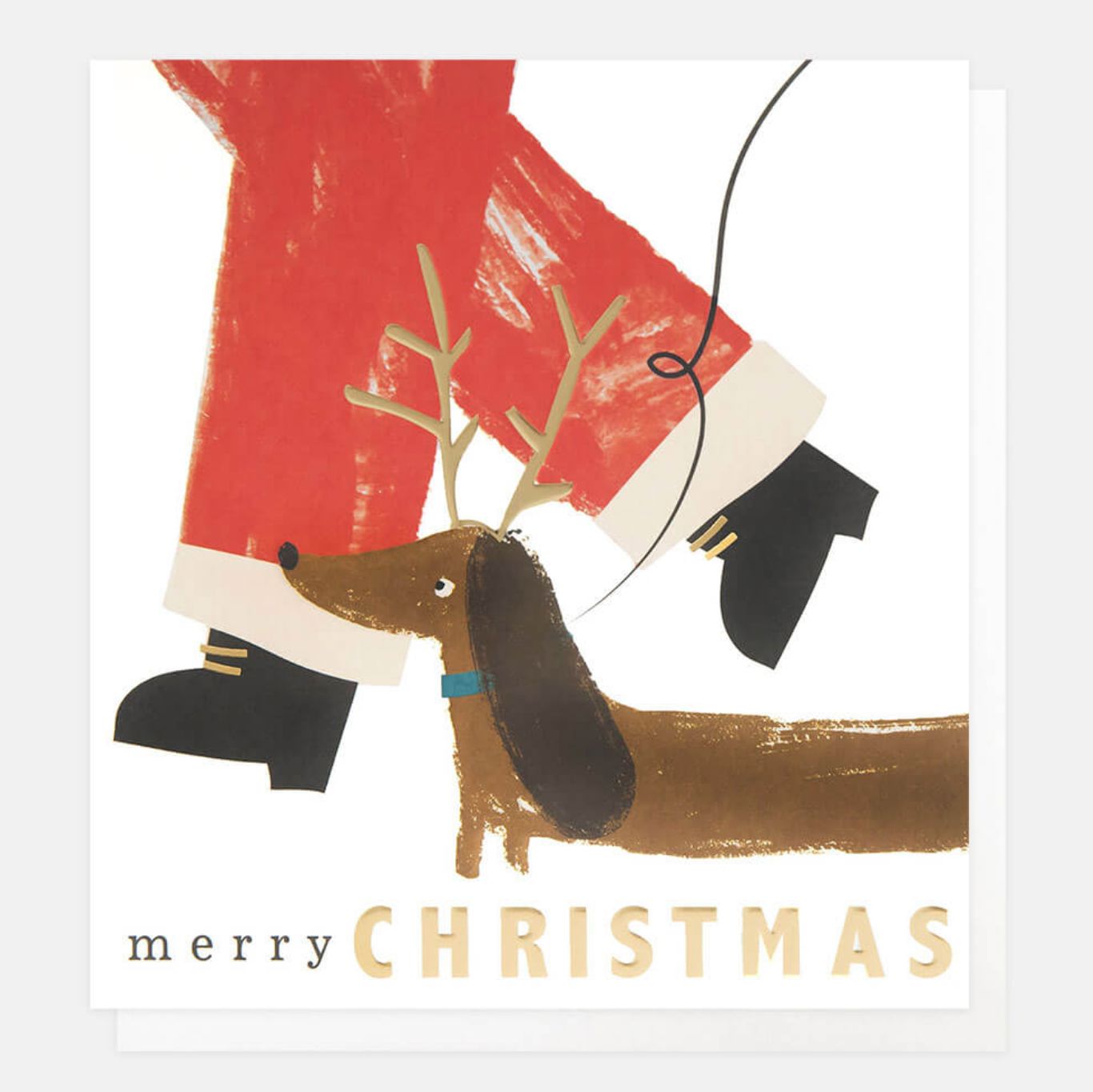 Christmas Card | Santa & Sausage Dog Greeting card Caroline Gardner