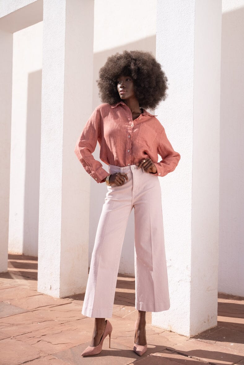 Cleo Wide Leg Jeans | 4 Colours Jeans Parisienne Collection Pink UK 6 - 34