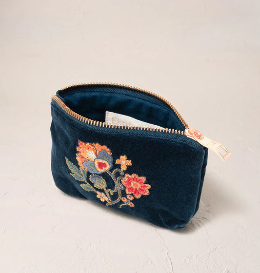 Coin Purse | Botanical Garden | Ink Blue Purse Elizabeth Scarlett