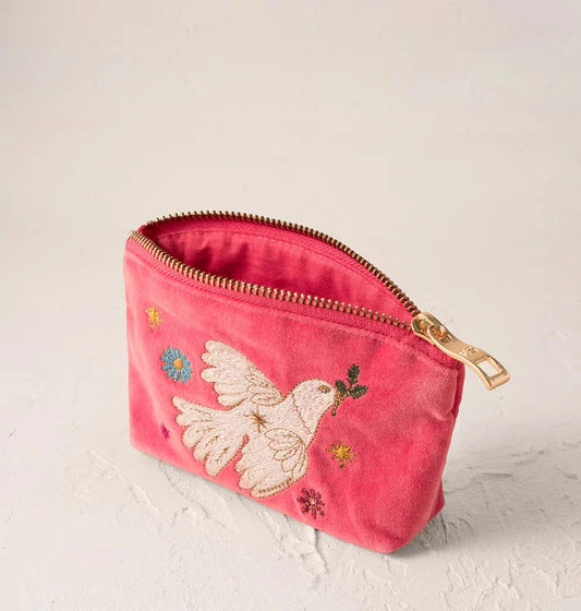 Coin Purse | Doves of Peace | Spiced Coral Purse Elizabeth Scarlett
