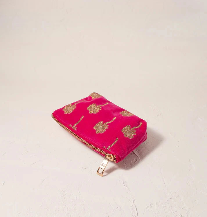Coin Purse | Gold Palm | Pink Purse Elizabeth Scarlett