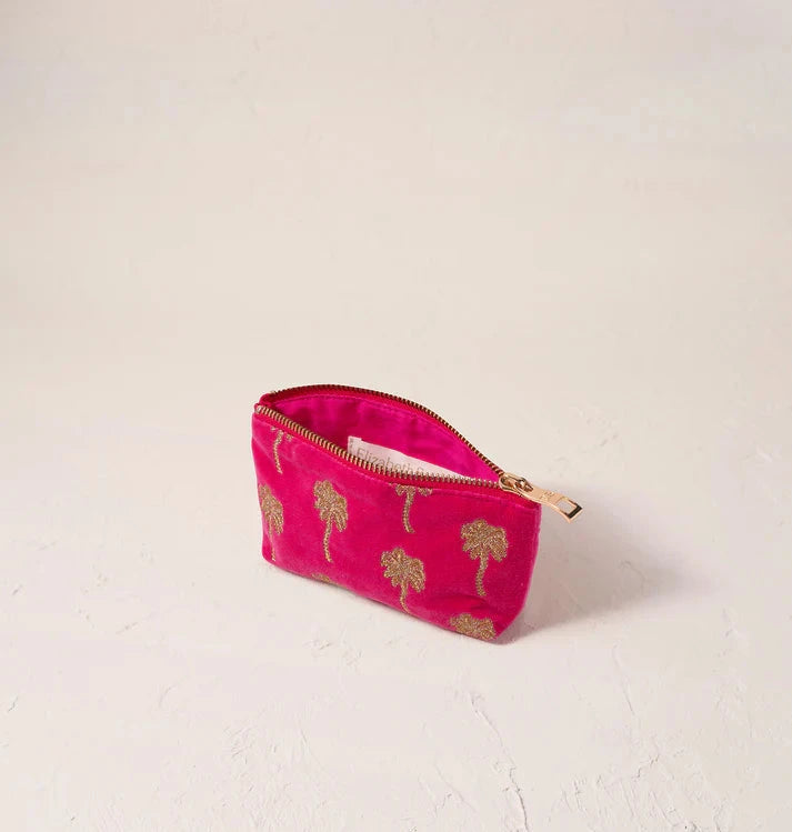Coin Purse | Gold Palm | Pink Purse Elizabeth Scarlett