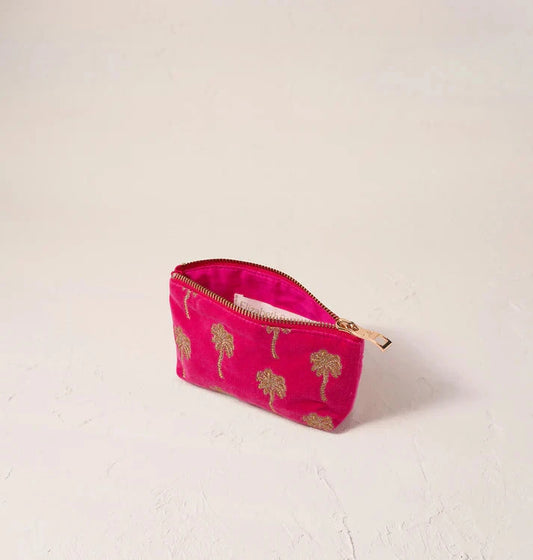 Coin Purse | Gold Palm | Pink Purse Elizabeth Scarlett