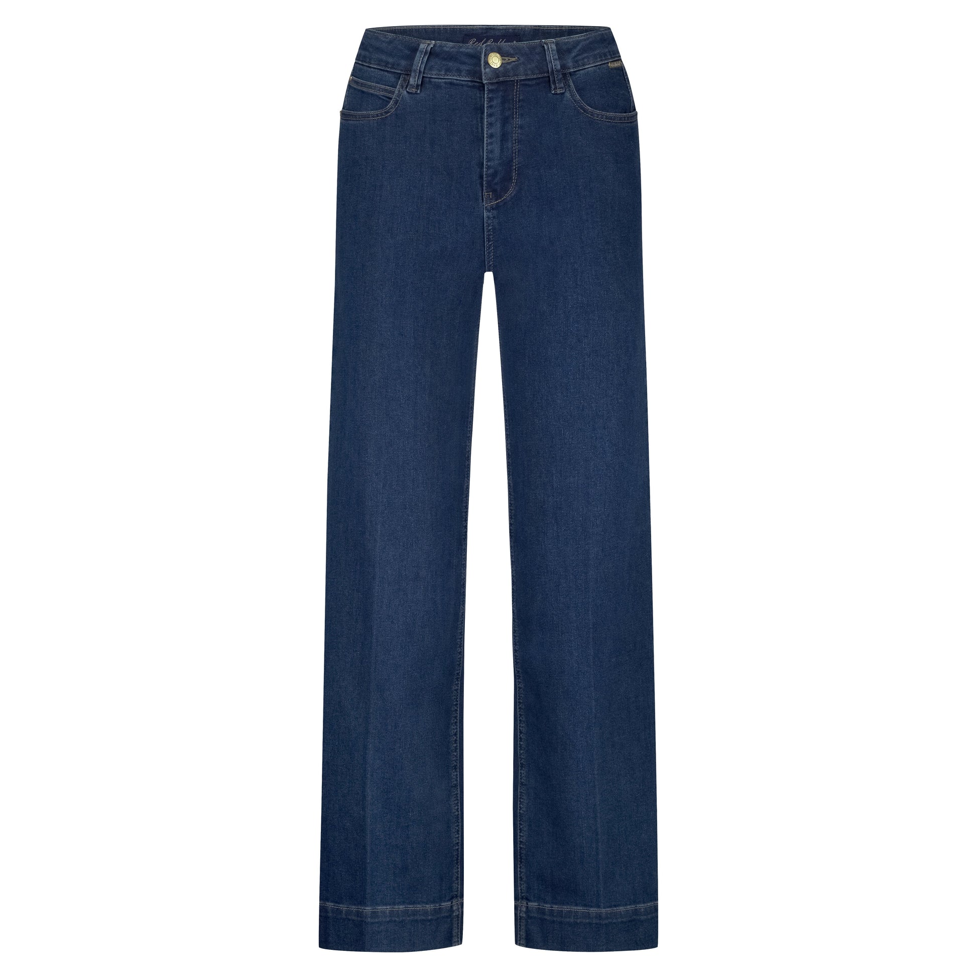 Conny Denim Jeans | Dark Blue Pants Red Button