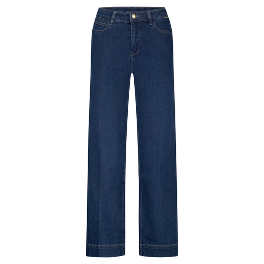 Conny Denim Jeans | Dark Blue Pants Red Button