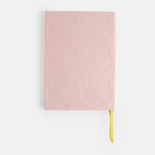 Debossed Flowers Pink Slim Casebound Notebook Notebook Caroline Gardner