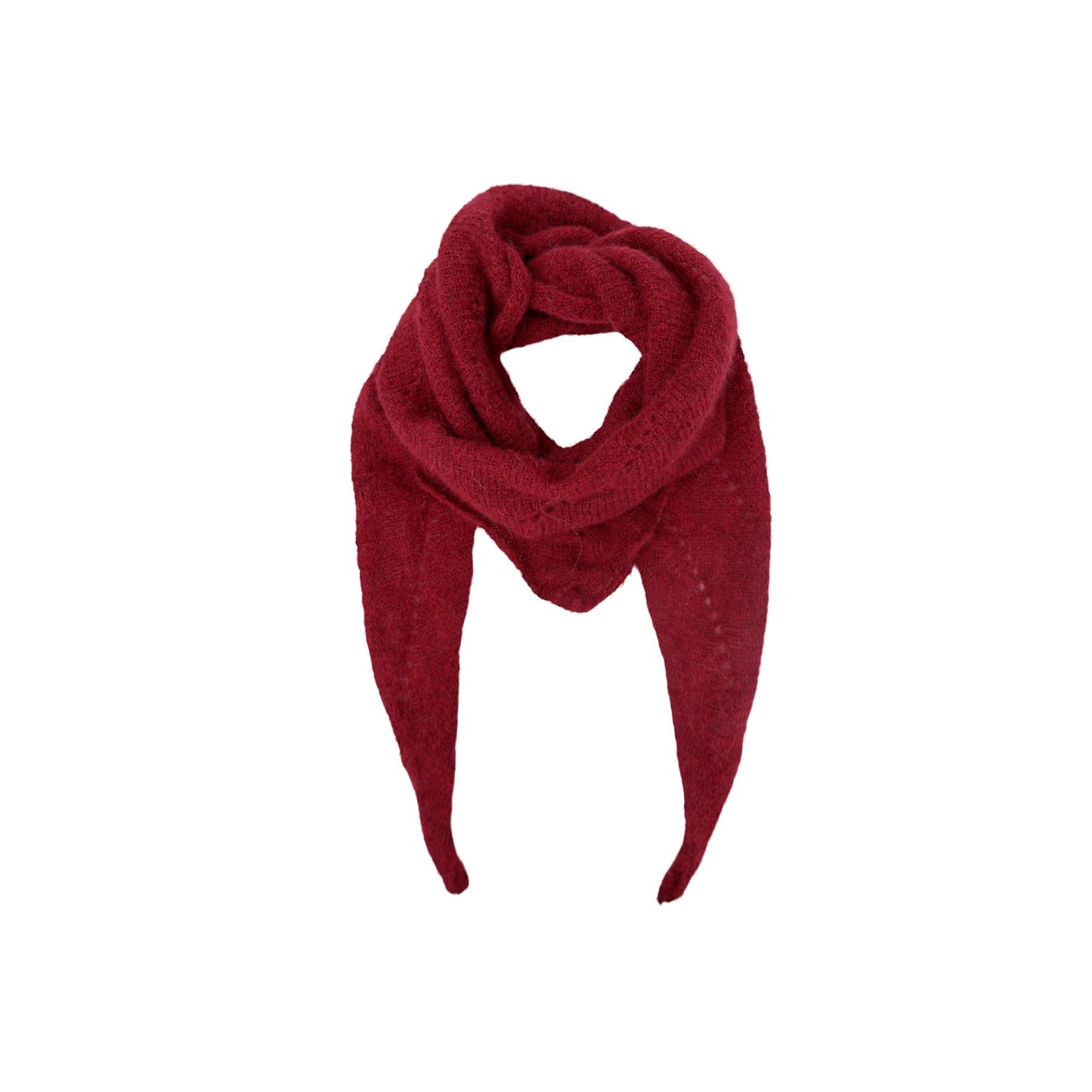 Dell Knitted Mini Scarf | Wine Scarves Black Colour