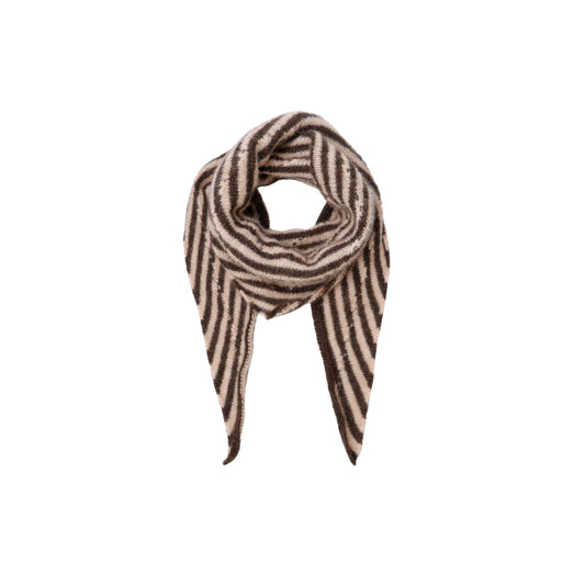 Dell Knitted Mini Stripe Scarf | 2 Colours Scarves Black Colour