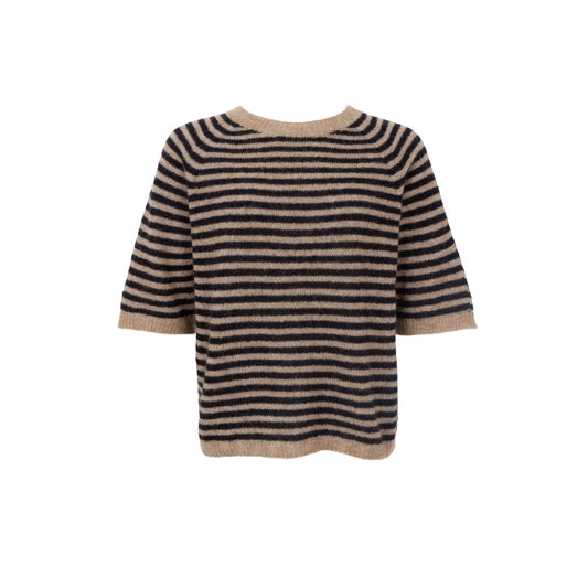 Dell Striped Jumper | Black Jumper Black Colour