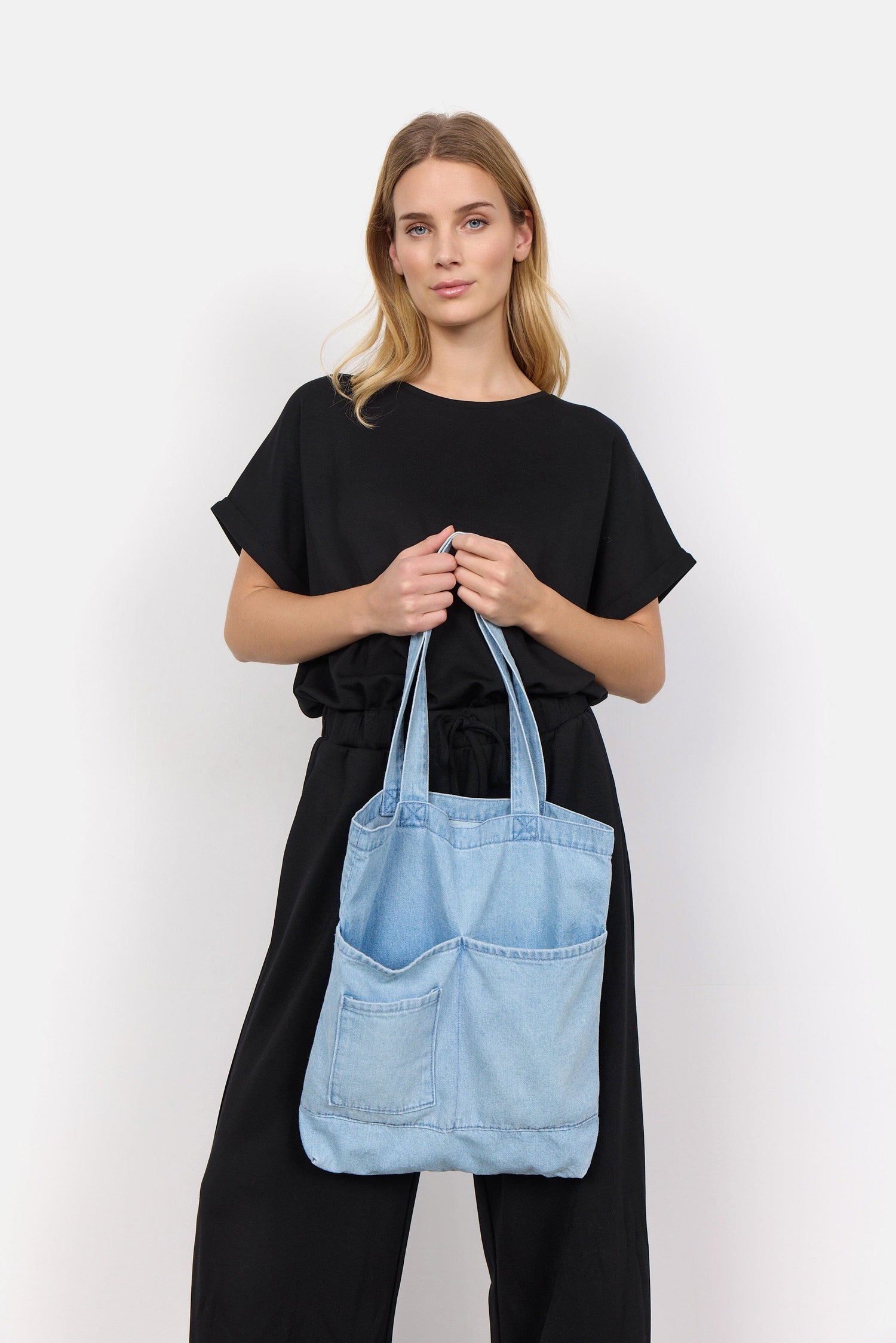 Dine Bag | Medium Blue Denim Handbag Soya Concept 