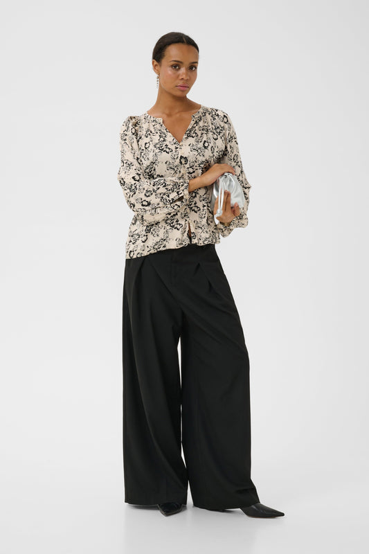Doaa Blouse | Black Floral Blouse Part Two