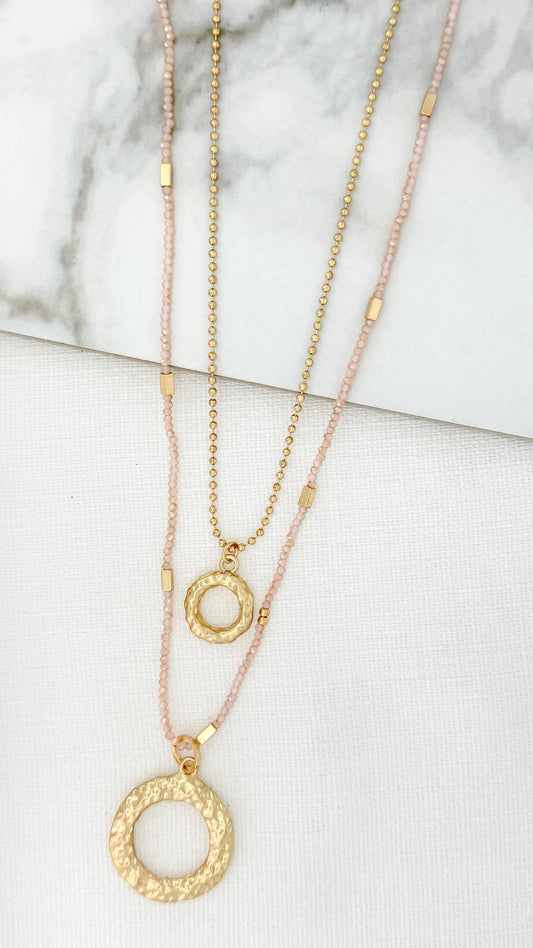 Double Long Circle Necklace | Gold Necklaces Envy