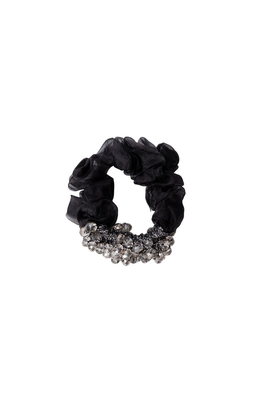 Emina Mini Scrunchie | 2 Colours Hair Accessories Black Colour Black